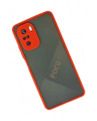 Newface Xiaomi Poco F3 Kılıf Montreal Silikon Kapak - Kırmızı