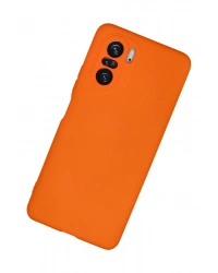 Newface Xiaomi Poco F3 Kılıf Nano içi Kadife Silikon - Turuncu