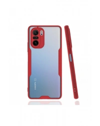 Newface Xiaomi Poco F3 Kılıf Platin Silikon - Kırmızı