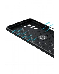 Newface Xiaomi Poco F3 Kılıf Range Yüzüklü Silikon - Mavi