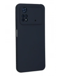 Newface Xiaomi Poco M4 Pro 4G Kılıf Nano içi Kadife Silikon - Lacivert