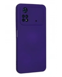 Newface Xiaomi Poco M4 Pro 4G Kılıf Nano içi Kadife Silikon - Mor