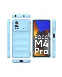 Newface Xiaomi Poco M4 Pro 4G Kılıf Optimum Silikon - Sky Blue