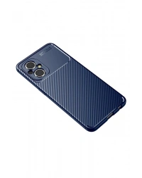 Newface Xiaomi Poco M5 Kılıf Auto Focus Karbon Kapak - Lacivert
