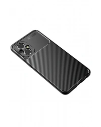 Newface Xiaomi Poco M5 Kılıf Auto Focus Karbon Kapak - Siyah