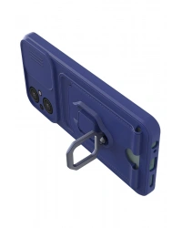 Newface Xiaomi Poco M5 Kılıf Zuma Kartvizitli Yüzüklü Silikon - Lacivert