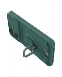 Newface Xiaomi Poco M5 Kılıf Zuma Kartvizitli Yüzüklü Silikon - Yeşil