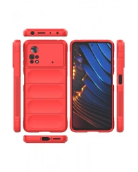 Newface Xiaomi Poco X4 Pro 5G Kılıf Optimum Silikon - Kırmızı