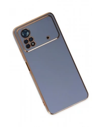 Newface Xiaomi Poco X4 Pro 5G Kılıf Volet Silikon - Mavi