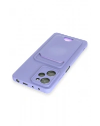 Newface Xiaomi Poco X5 Pro 5G Kılıf Kelvin Kartvizitli Silikon - Lila