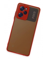 Newface Xiaomi Poco X5 Pro 5G Kılıf Montreal Silikon Kapak - Kırmızı