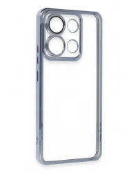 Newface Xiaomi Poco X6 Kılıf Razer Lensli Silikon - Açık Mavi