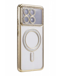 Newface Xiaomi Poco X6 Pro Joke Simli Magneticsafe Kılıf - Gold