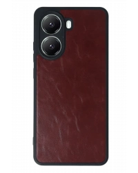 Newface Xiaomi Poco X7 Pro Kılıf Aras Deri Kapak - Bordo
