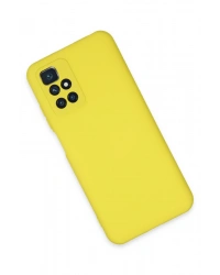 Newface Xiaomi Redmi 10 2022 Kılıf Nano içi Kadife Silikon - Sarı