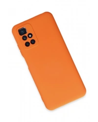 Newface Xiaomi Redmi 10 2022 Kılıf Nano içi Kadife Silikon - Turuncu