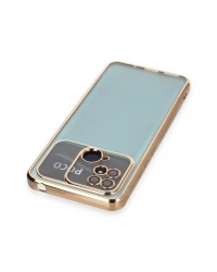 Newface Xiaomi Redmi 10C Kılıf Razer Lensli Silikon - Gold