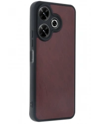 Newface Xiaomi Redmi 13 4G Kılıf Aras Deri Kapak - Bordo