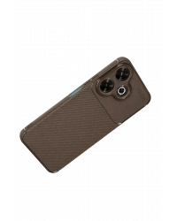 Newface Xiaomi Redmi 13 4G Kılıf Auto Focus Karbon Kapak - Kahverengi