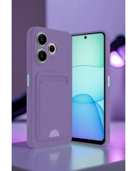 Newface Xiaomi Redmi 13 4G Kılıf Kelvin Kartvizitli Silikon - Bordo