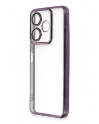 Newface Xiaomi Redmi 13 4G Kılıf Razer Lensli Silikon - Mor