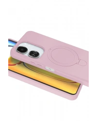 Newface Xiaomi Redmi 13C Regal Magsafe Standlı Kapak - Açık Pembe