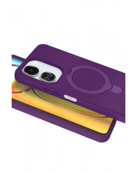 Newface Xiaomi Redmi 13C Regal Magsafe Standlı Kapak - Derin Mor