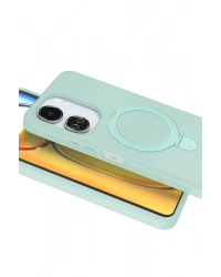 Newface Xiaomi Redmi 13C Regal Magsafe Standlı Kapak - Su Yeşili