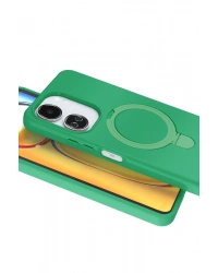 Newface Xiaomi Redmi 13C Regal Magsafe Standlı Kapak - Yeşil