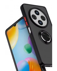 Newface Xiaomi Redmi 14C Kılıf Montreal Yüzüklü Silikon Kapak - Kırmızı