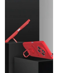 Newface Xiaomi Redmi 14C Kılıf Zuma Kartvizitli Yüzüklü Silikon - Pembe