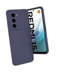 Newface Xiaomi Redmi 15 4G Auto Focus Karbon Kapak - Lacivert