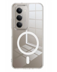 Newface Xiaomi Redmi 15 4G Combo Sert Şeffaf Magsafe Kapak - Şeffaf