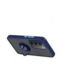 Newface Xiaomi Redmi 15 4G Montreal Yüzüklü Silikon Kapak - Lacivert