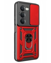 Newface Xiaomi Redmi 15 4G Pars Lens Yüzüklü Silikon - Kırmızı