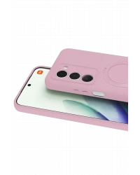 Newface Xiaomi Redmi 15 4G Regal Magsafe Standlı Kapak - Açık Pembe