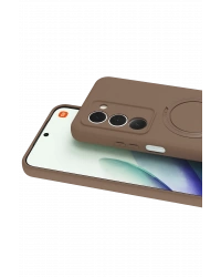 Newface Xiaomi Redmi 15 4G Regal Magsafe Standlı Kapak - Çöl Titanyum