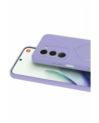 Newface Xiaomi Redmi 15 4G Regal Magsafe Standlı Kapak - Lila