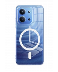 Newface Xiaomi Redmi 15C 4G Combo Sert Şeffaf Magsafe Kapak - Şeffaf