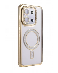 Newface Xiaomi Redmi 15C 4G Joke Simli Magneticsafe Kılıf - Gold