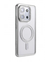 Newface Xiaomi Redmi 15C 4G Joke Simli Magneticsafe Kılıf - Gümüş