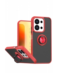 Newface Xiaomi Redmi 15C 4G Montreal Yüzüklü Silikon Kapak - Kırmızı