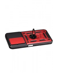 Newface Xiaomi Redmi 15C 4G Pars Lens Yüzüklü Silikon - Kırmızı