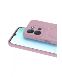 Newface Xiaomi Redmi 15C 4G Regal Magsafe Standlı Kapak - Açık Pembe