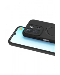 Newface Xiaomi Redmi 15C 4G Regal Magsafe Standlı Kapak - Siyah