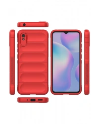 Newface Xiaomi Redmi 9A Kılıf Optimum Silikon - Kırmızı