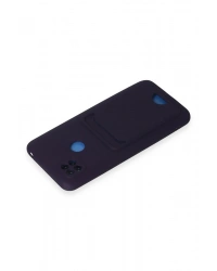 Newface Xiaomi Redmi 9C Kılıf Kelvin Kartvizitli Silikon - Derin Mor