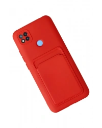 Newface Xiaomi Redmi 9C Kılıf Kelvin Kartvizitli Silikon - Kırmızı
