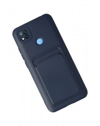 Newface Xiaomi Redmi 9C Kılıf Kelvin Kartvizitli Silikon - Lacivert