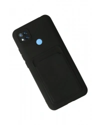 Newface Xiaomi Redmi 9C Kılıf Kelvin Kartvizitli Silikon - Siyah